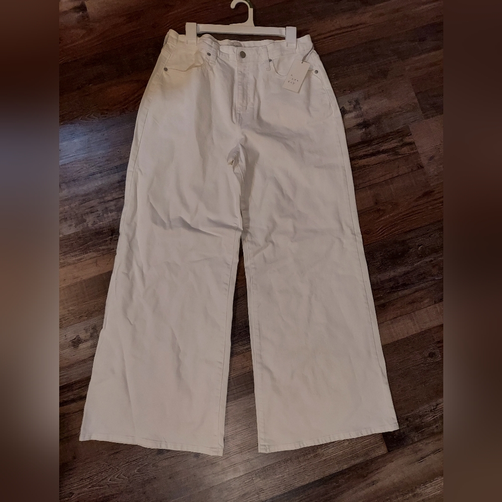 A New Day White Wide Leg Jeans